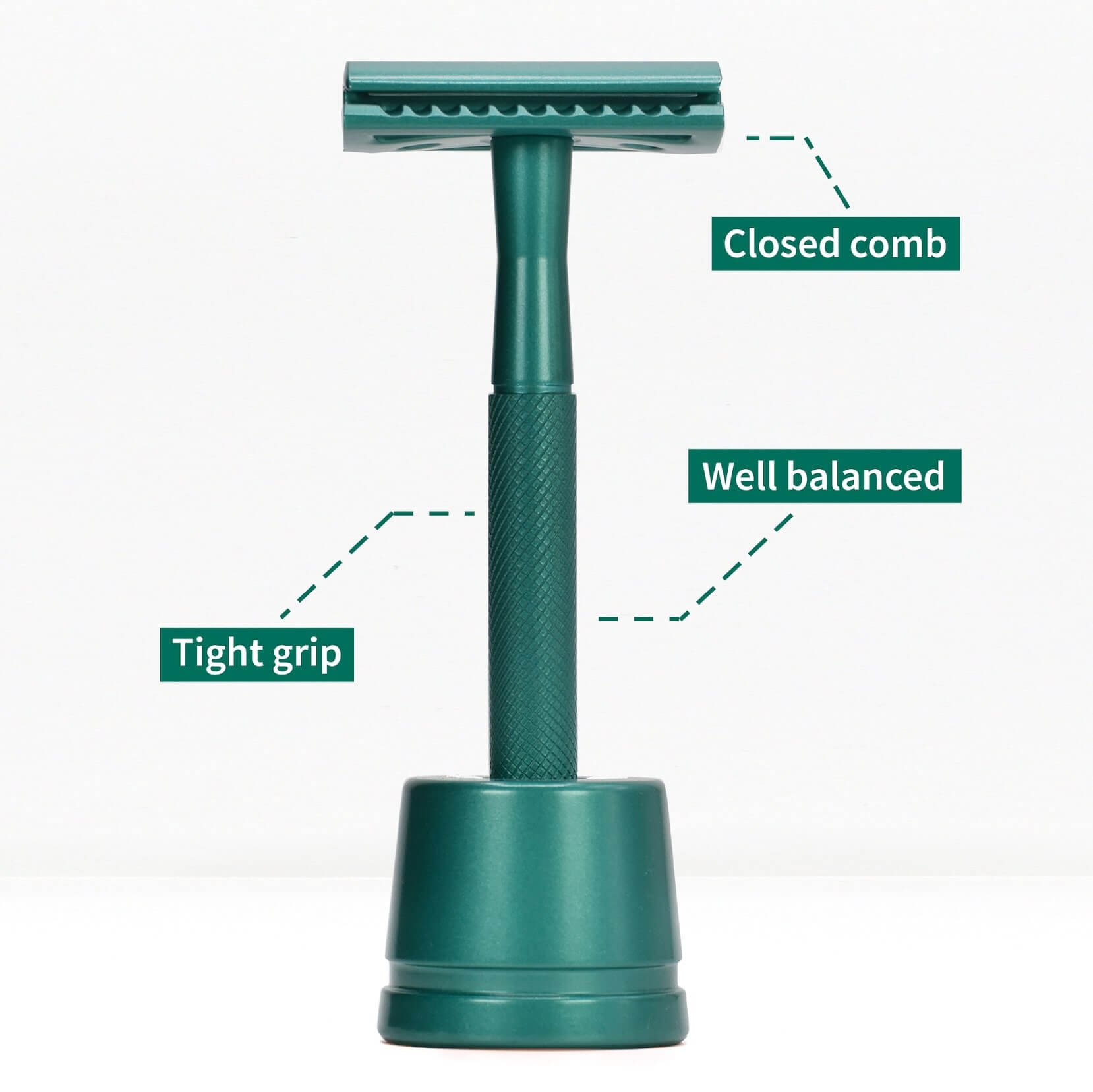 Metal Safety Razor + Stand - The Plastic Free Co.